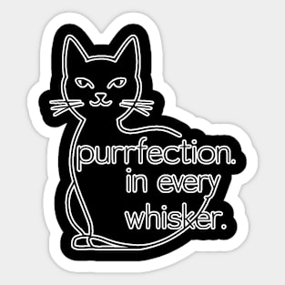 Cat Lover - Purrfection In Every Whisker Sticker